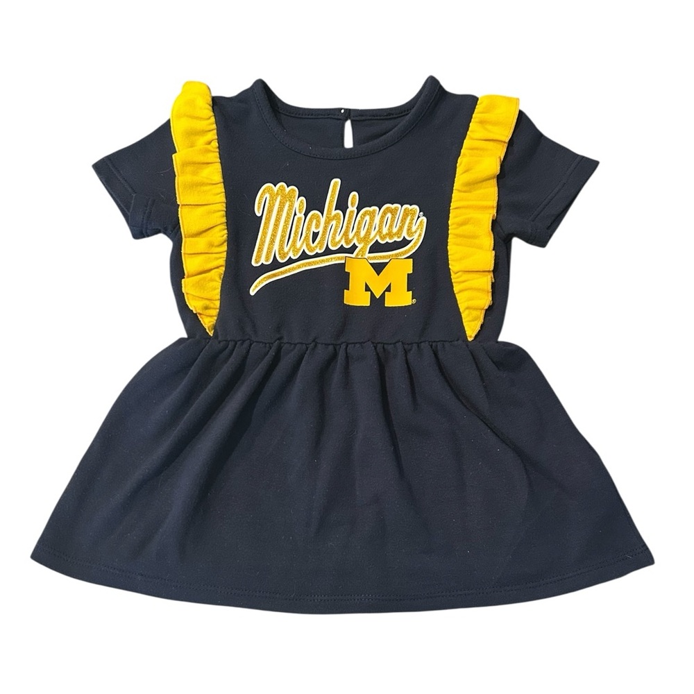 Michigan Wolverines Navy Blue and Yellow Dress